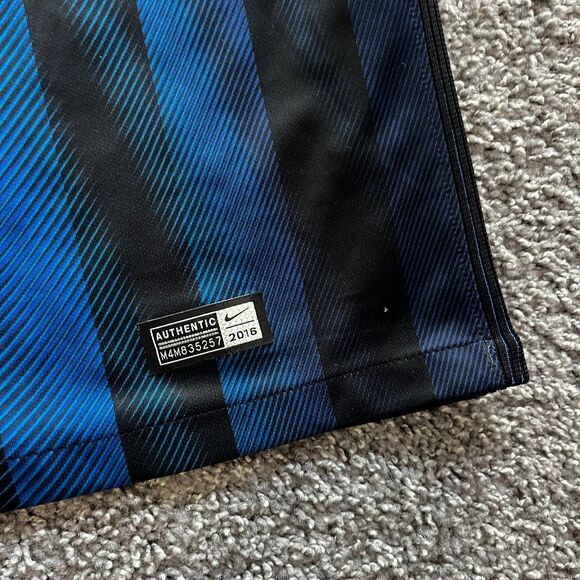 Nike Inter Milan 2016/17 Home Jersey Football Soccer Blue Black Sz M 776891-011 - Picture 5 of 9
